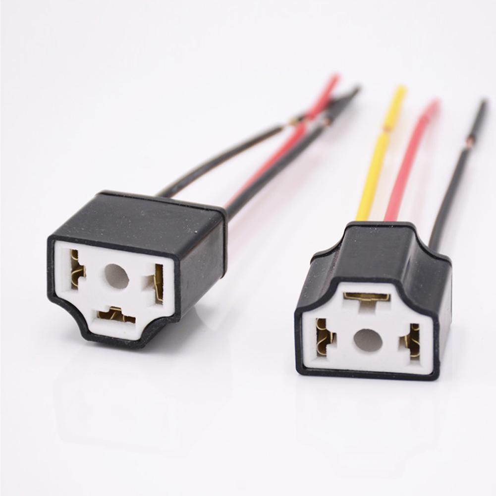 

2 шт. H4 автомобільна фара лампа патрон 3-отвірний керамічний дріт проводка лампа світловий промінь розетка штекер авто світло аксесуари чорний