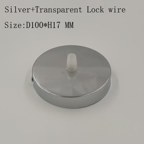 DIY Basis Vintage Rund 10cm Schwarz/Weiß/Silber Beleuchtungskörper Eisenarbeit