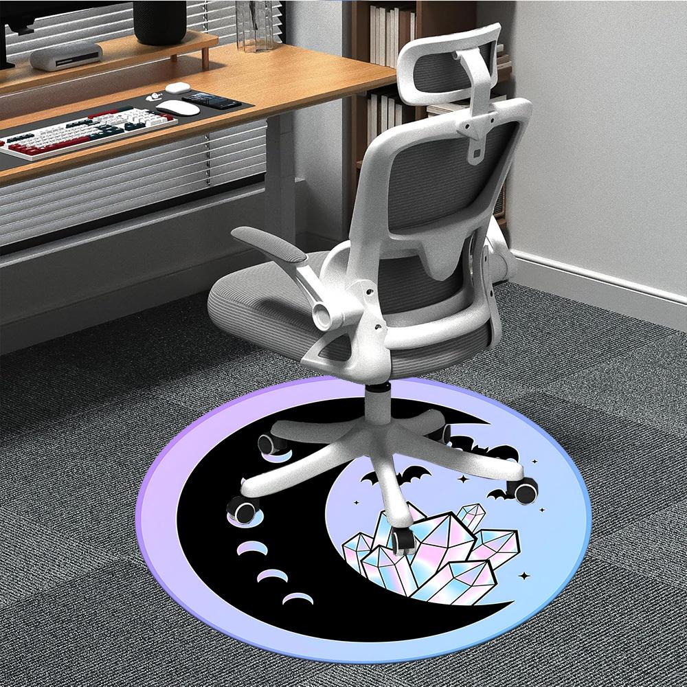 

1pc Moon Phase Chair Carpet for Office, Non-slip, Soft and Durable Rug, Perfect for Office, Living Room yy251103178 80cm by 80cm