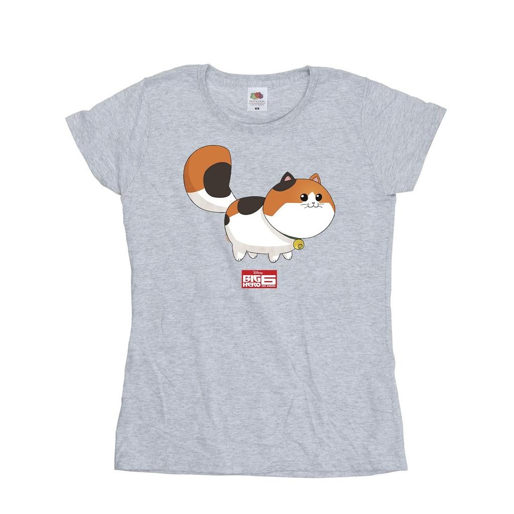 Disney Womens/Ladies Big Hero 6 Baymax Kitten Pose Cotton T-Shirt