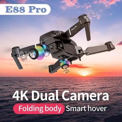 Profesjonalny mini dron zdalnie sterowany E88 4k HD kamera lotnicza Wifi FPV dron składany quadcopter helikopter RC zabawka dla dzieci prezent