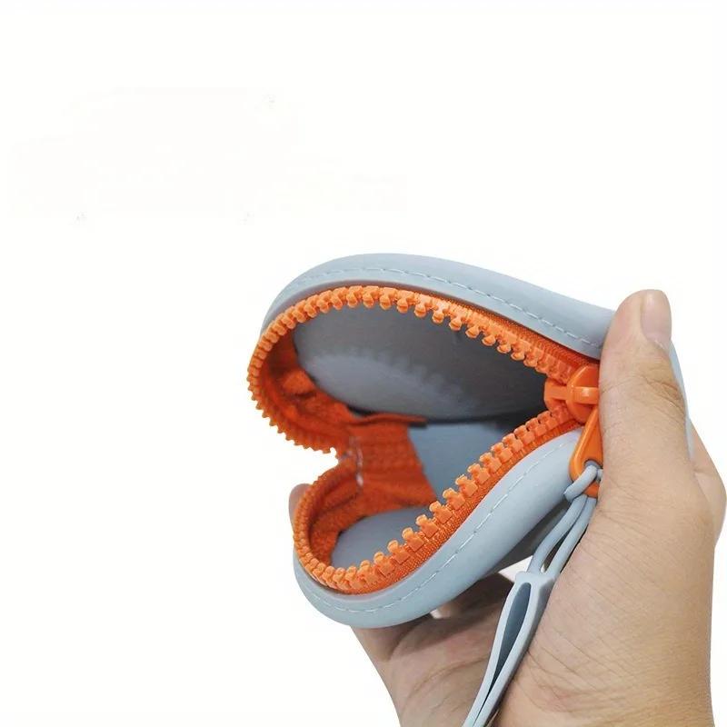 1Pc New Mini Zipper Silicone Makeup Bag Headphone Storage Bag Waterproof Silicone Coin Wallet