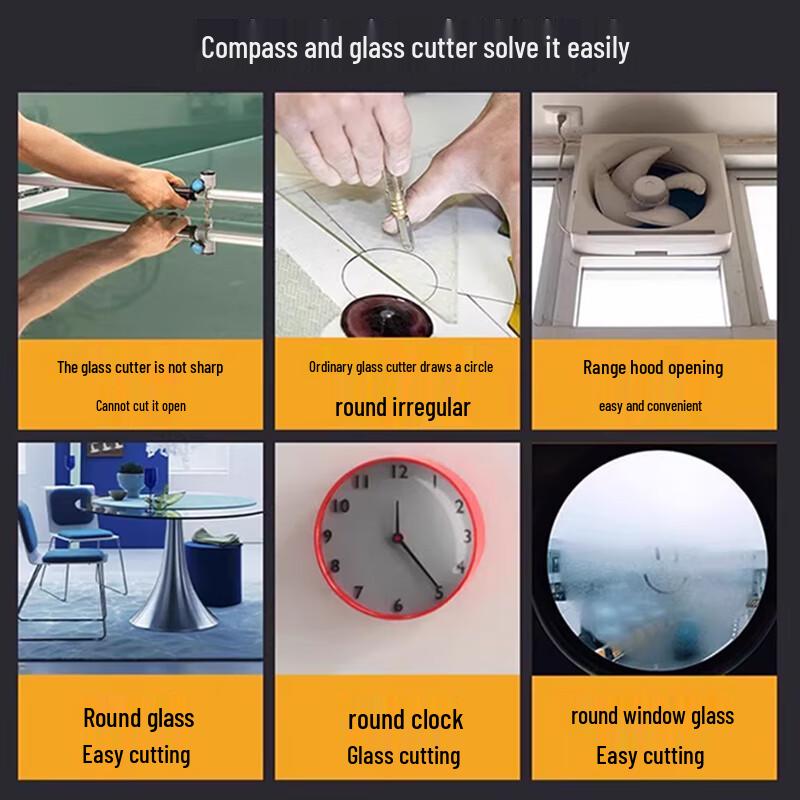 Adjustable Glass Circle Cutter Compass