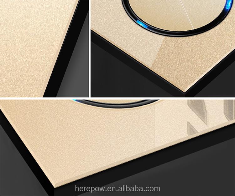 UK 13A Standard Tempered Glass Panel Switches Sockets for Homes Modular Light USB Gang Cover