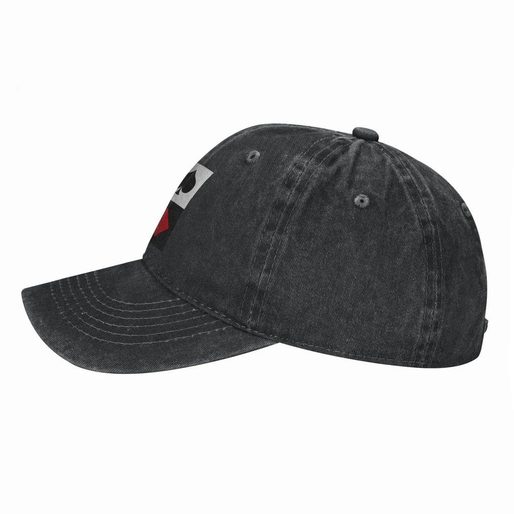 Playing Card Washed Denim Cap Casual Baseball Caps Adjustable Hat Summer Unisex Baseball Hats