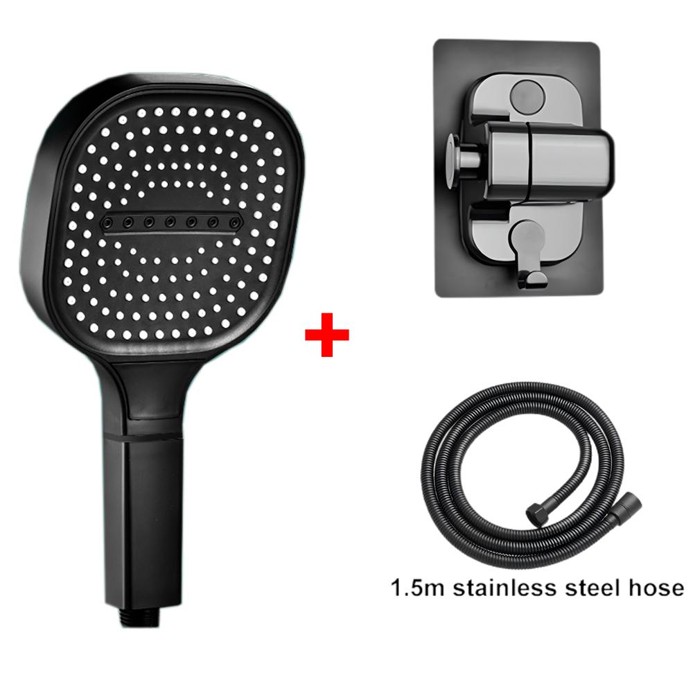 3 Modes Large Rainfall Shower Head 13cm Big Panel Square High Pressure Handheld ShowerHead ABS Portable Spa Filter Shower Nozzle