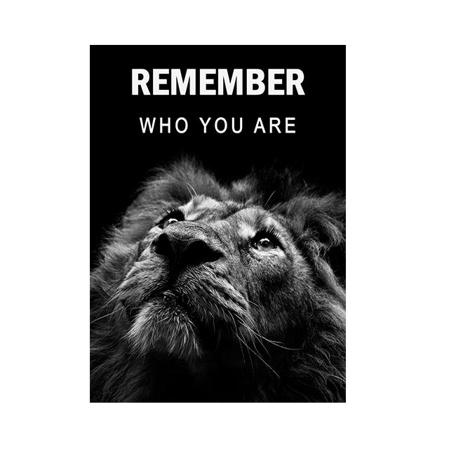 Lion and Tiger Motivational Text Posters Wall Art Canvas Prints Modern Animals Paintings Living Room Home Office Decor Pictures