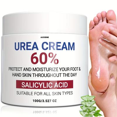60% Urea Cream, Urea Foot And Hand Cream, Fast Absorbing, Non-Greasy, Safe For Sensitive Skin, Moisturizer for Extremely Dry Skin, Christmas gift-100G