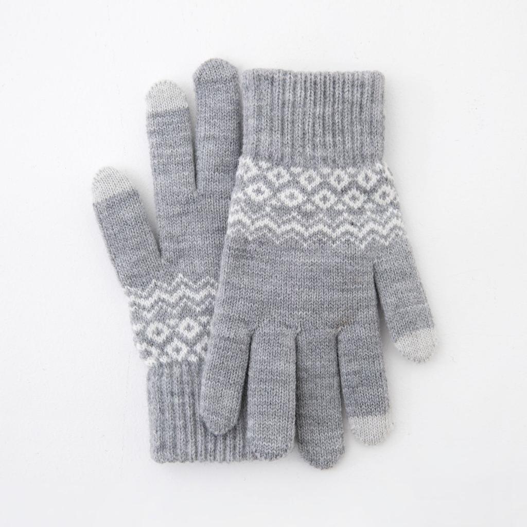 Touch Screen Gloves for Winter Warmth Thick Velvet Gloves Cycling Gloves Outdoor Knitting Yarn Gloves and Cold Resistant Gloves