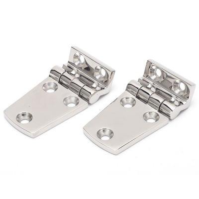 2 PCS 316 Stainless Steel Marine Offset Hinge Mirror Polished 2-1/5" X 1-1/2" Boat Shortside Hinge Offset Short Side Design