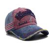 Adjustable Distressed Faded Cap Cow Head Pattern Sunscreen Hats  For Man Women Outdoor Sports