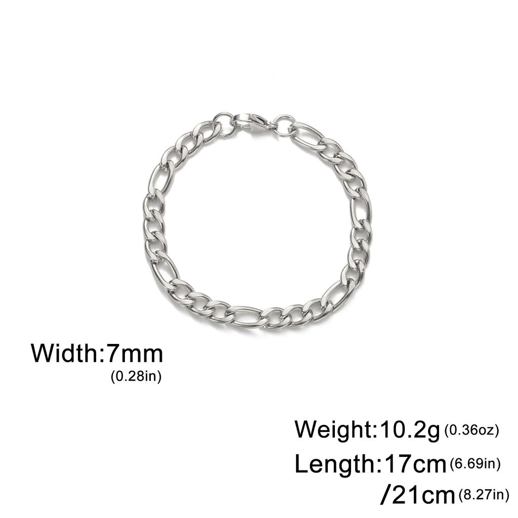 Chain Bracelet for Men Women Stainless Steel Width 3-10 MM Bracelets Punk Jewelry Couple Gift Pulsera Hombre New