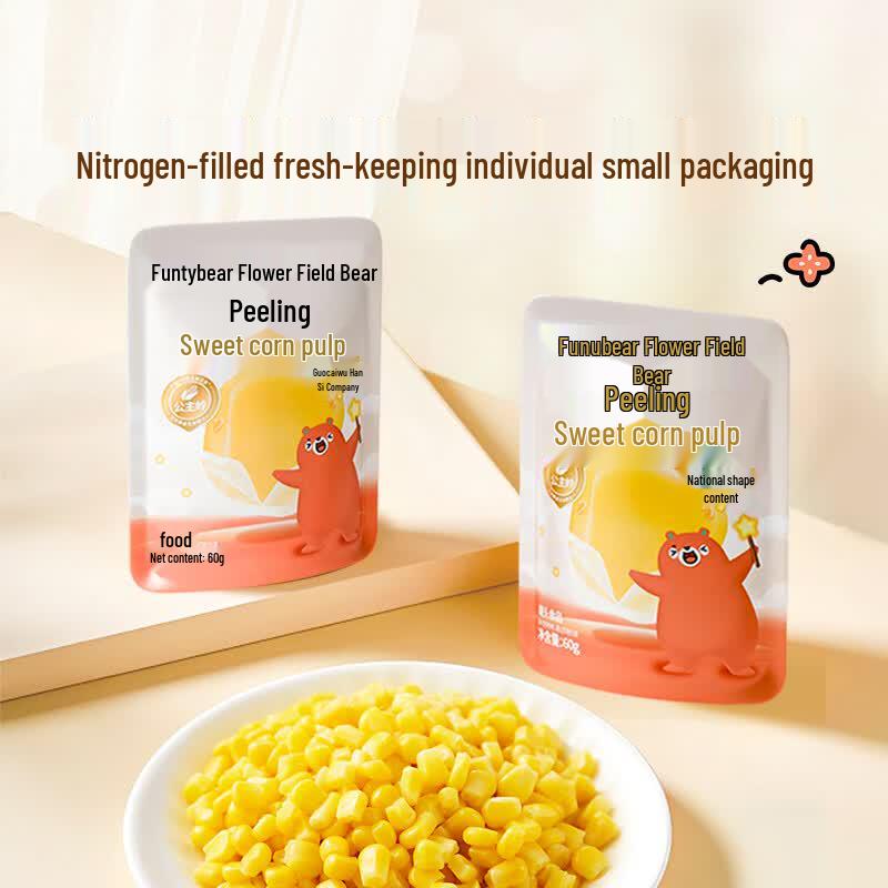 Huatian Bear Soft & Delicate Peeled Sweet Corn Kernels