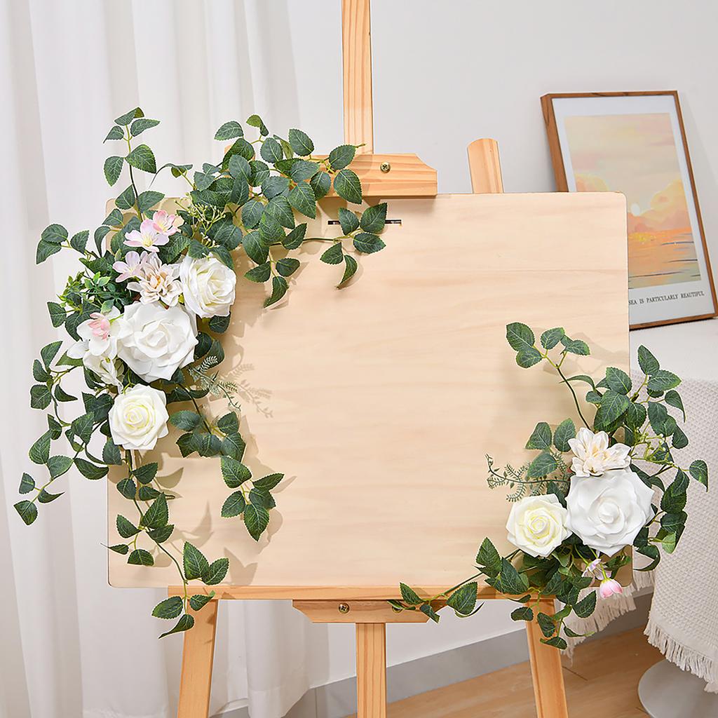 Wedding Decoration Set Artificial Rose Peony Archway Door Sign Ceremony Party Decor