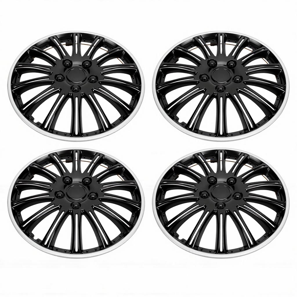 4PCS 14 Inch Wheel Hub Cap Snap Fit Wheel Rim Cap Universal for Cars Sedan SUV Trucks