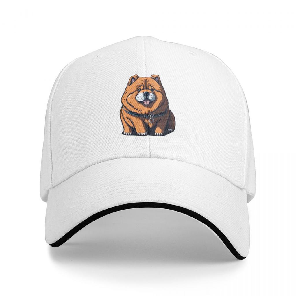Chow Chow Adorable Brown Puppy Baseball Caps Snapback Baseball Hats Breathable Casual Casquette Outdoor Unisex