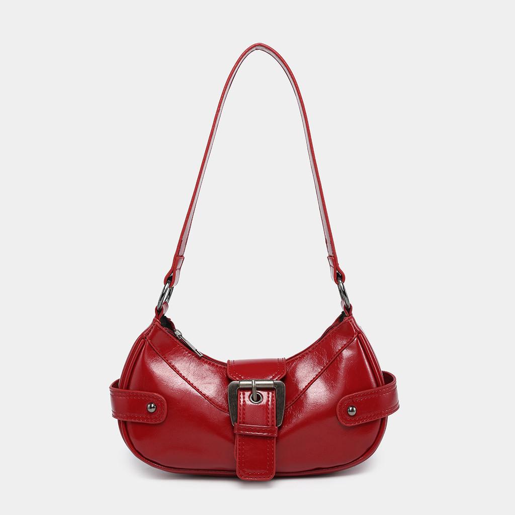 Ielgy Ladies Retro Melade Pin Buckle Shoulder Bag