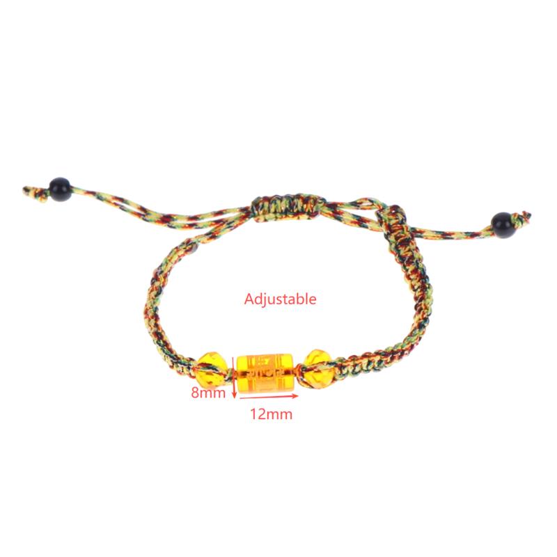 Handcrafted Ethnic Style Bracelet Colorful String Woven Bracelet Six-Syllable True Word Buckle Bead Finished Jewelry Gift
