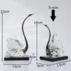 Transparent Crystal Swan Ornaments Creative Artwork Desk Decoration Gold-plated Swan Sculpture Modern Home Decor Accessories