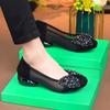 Silver bow single shoes women's autumn outer wear 2025 new round head low heel matte soft sole casual one-pedal single shoes