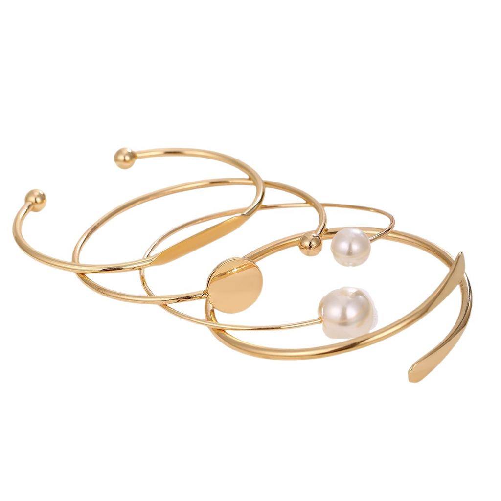 Popular jewelry women stacked open bracelet set Personality created in design Versatile jewelry set