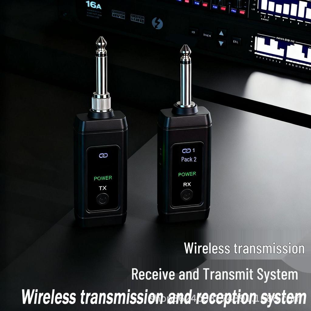 Wireless Transmitter Receiver for Electric Guitar, Saxophone, Bass - Audio Transmission Cable