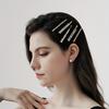(5 pezzi/Confezione) Copricapo Geometrico Temperamento Strass Fermaglio per Capelli Quotidiano Versatile Clip per Frangia Metallo 5 Pezzi Fermaglio per Capelli Clip a Una Parola