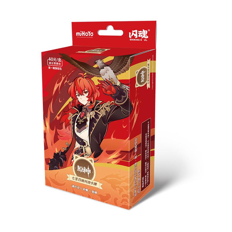 Γνήσια Κάρτα Genshin Impact Σκηνή III Genius Invokation Προ-Ομάδα Hu Tao Anime TCG Παιχνίδι Μάχης Συλλεκτικές Κάρτες Παιχνίδι Δώρο