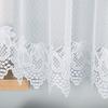 Elżbieta - Ready-made Jacquard Curtain with Bottom Trim - - White