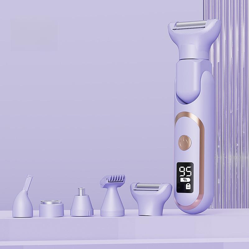 New Hair Remover, Women's Five-head Shaver, Private Parts Pubic Hair Trimmer, Electric Shaving Knife, Women's Hair Removal.