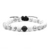 8mm Tiger Eye White Pine Adjustable Bracelet