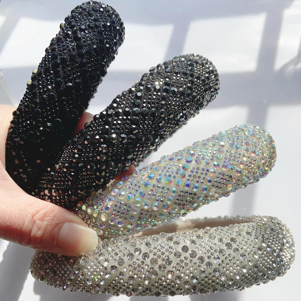 Women's 2025 Luxury Rhinestone Wide Headband: Versatile Bridal & Fashion Accessory
