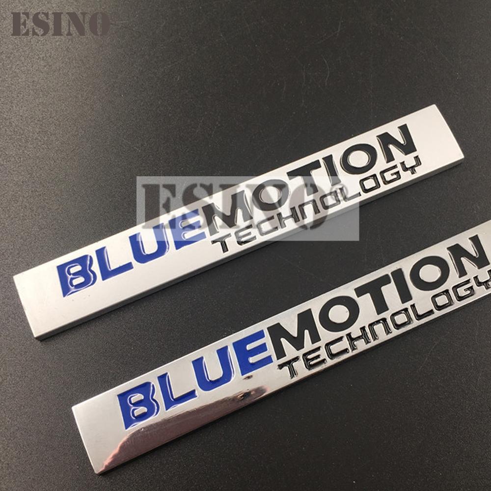 AABIN1 Car Styling 3D Metal Chrome Zinc Alloy Emblem Blue Motion Technology Car Body Badge Emblem For Volkswagen Golf Passat Tiguan