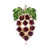 Sweet Shiny Crystal Grape Brooches For Women Unisex Elegant Clothing Accessories Versatile Party Jewelry Friend Gifts