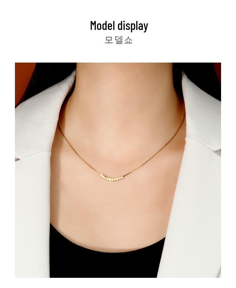 925 Sterling Silver Light Luxury Snake Bone Chain Necklace – Versatile High-End Women's Clavicle Jewelry