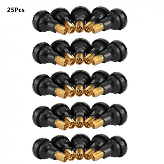 

25PCS Car TR412 Tubeless Tire Valve Stems Stubby Repair For ATV Car Motorcycle