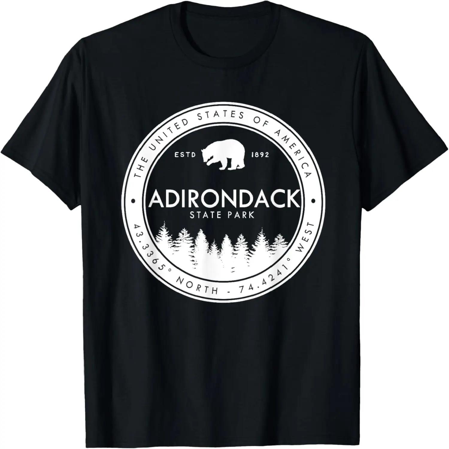 Adirondack State Park T Shirt Emblem Mountains New York S