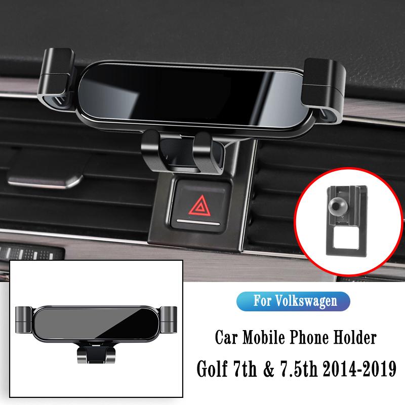 Car Phone Holder For Volkswagen VW Golf 7 8 MK7 2014-2022 Gravity Navigation Bracket GPS Stand Air Outlet Clip Rotatable