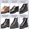 Cotton Waxed Shoelaces Round Oxford Shoe Laces Boots Laces Waterproof Leather Shoelace Length 60/80/100/120/140/180 CM 1Pair