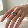 Gothic Punk Eye Finger Ring Adjustable Silver Rings Fashion Opening Rings  Hip Hop
