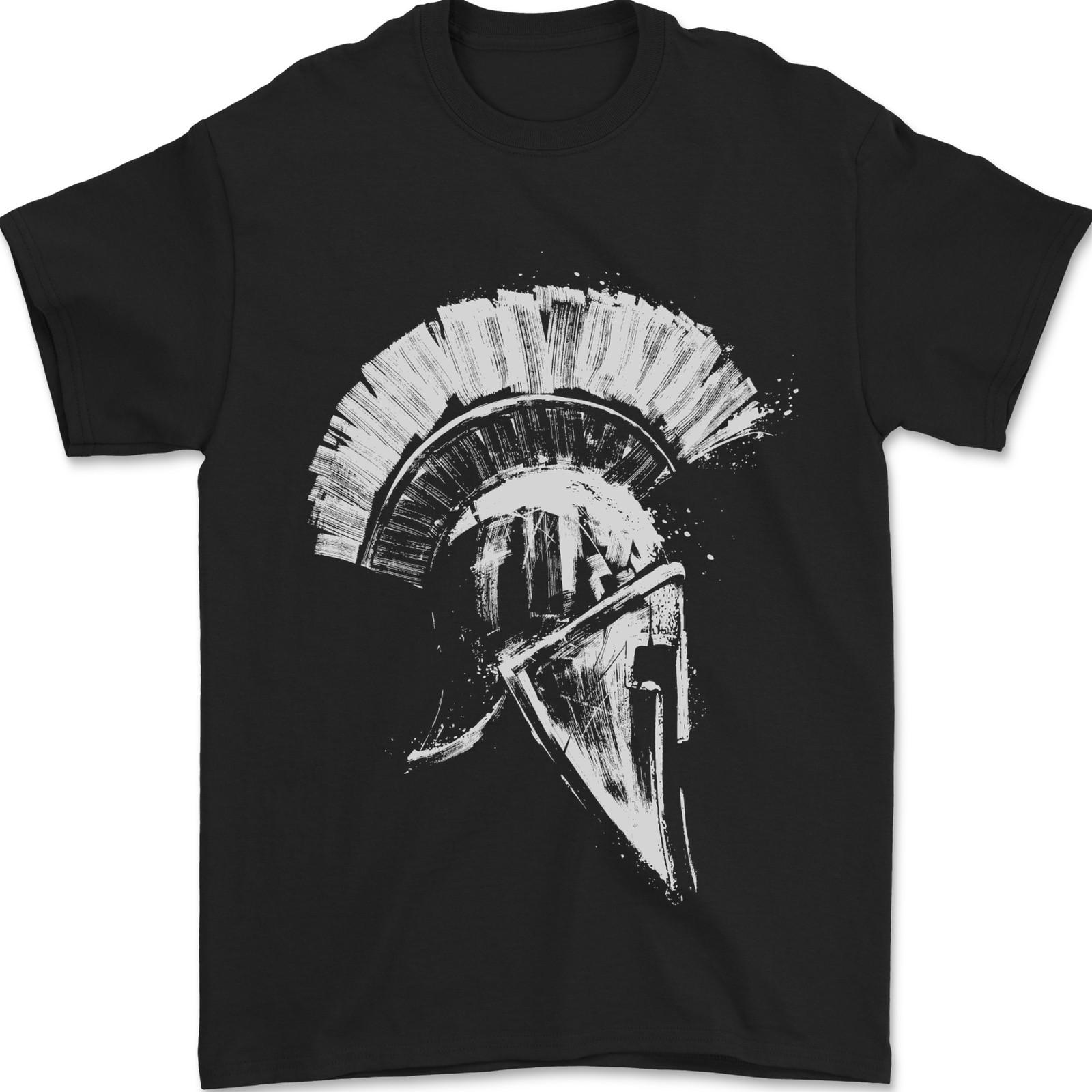 Greek Roman Spartan Helmet Gym Bodybuilding Mens T-Shirt 100% Cotton S разноцветный