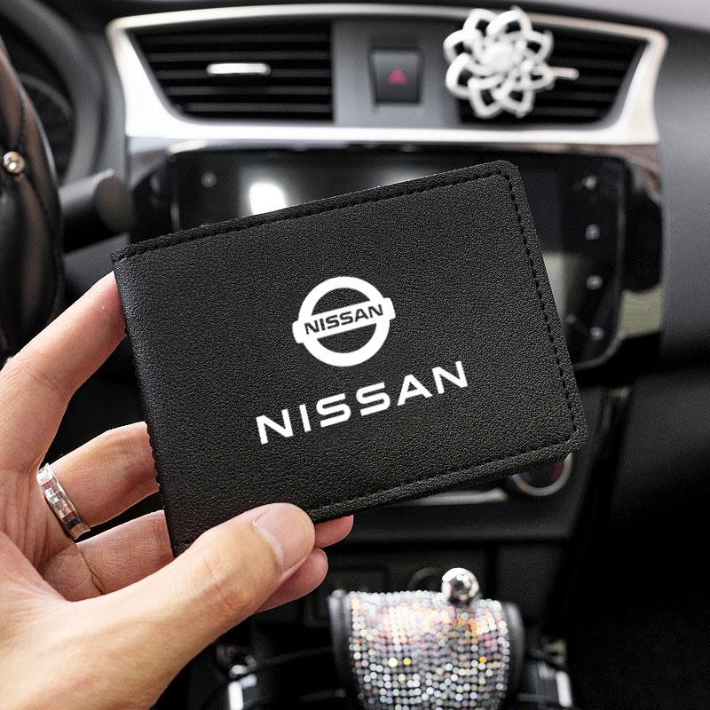Car Ultra-thin Driver License Holder Documents Folder Unisex For Nissan murano Navara Qashqai x-trail Patrol NV200 note Frontier jbzm1