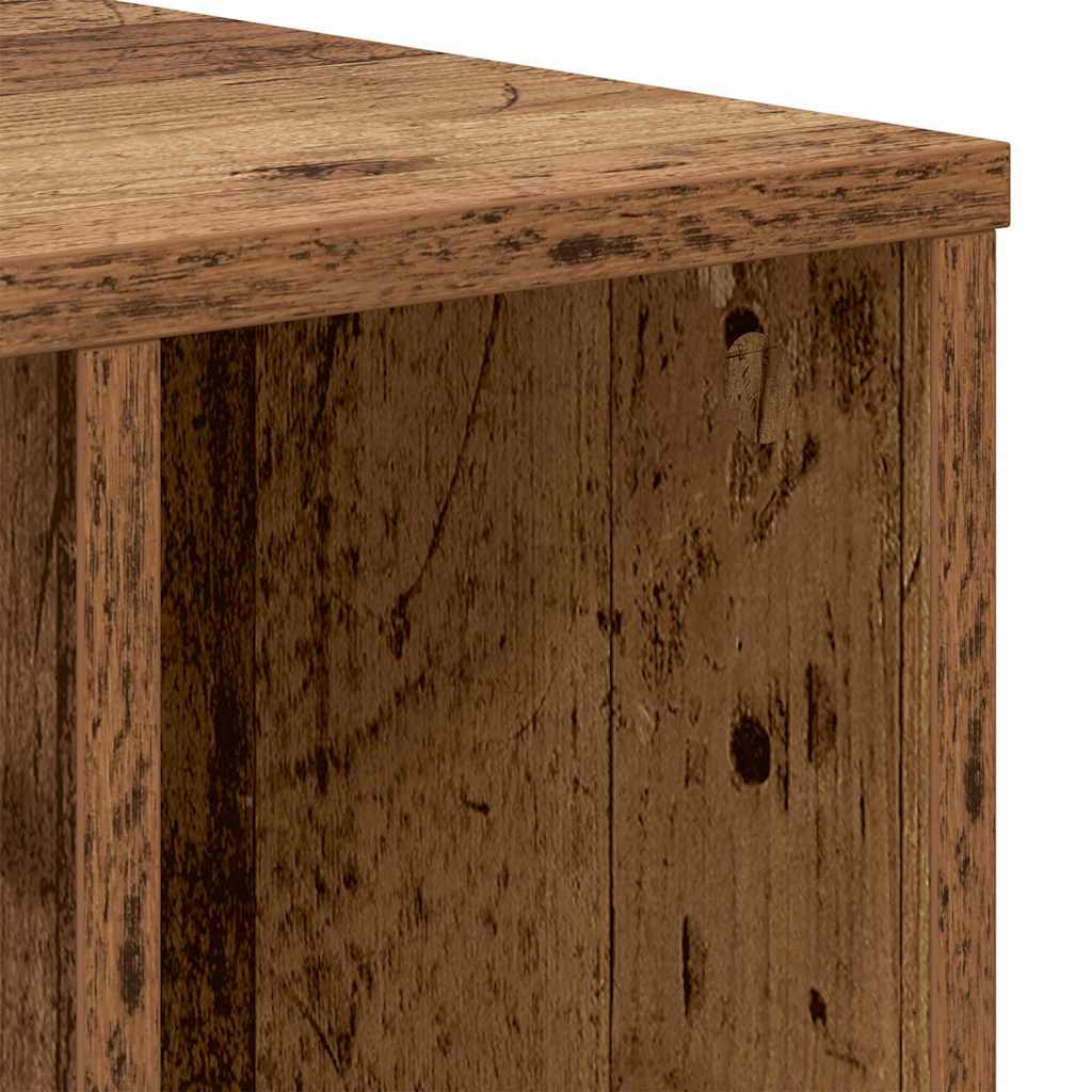 Side Table Reclaimed Wood Look 37 X 32 X 40 Cm Engineered Wood