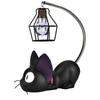 Dimming Capability Metal + Resin Table Bedside Lamps, Creative Night Light With Antique Iron Lampshade