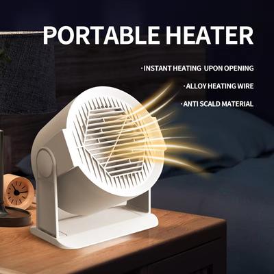 Air Heater Portable Small Heater Electric Home Office Thermostat Fast Heating Low Noise and Quiet Rotatable Angle Desktop Fan