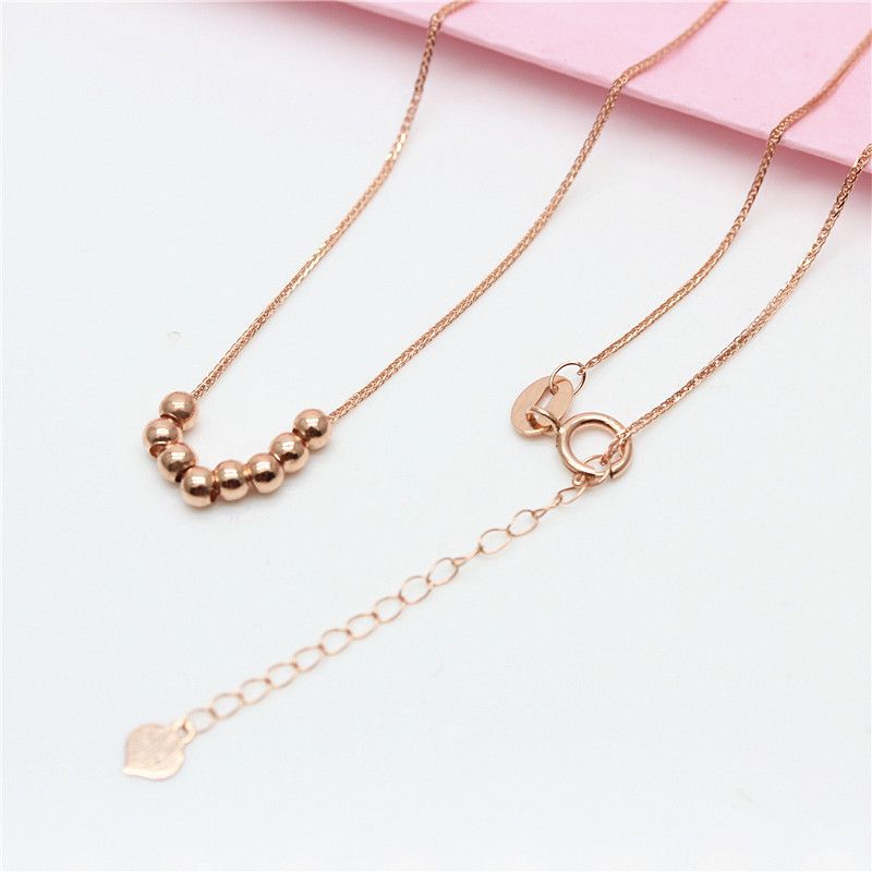 Purple Gold Chopin Inter-Bead Transfer Bead Necklace Rose Gold Plated Classic Colored Gold Collarbone Chain