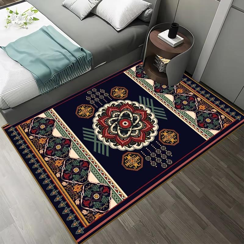 Bohemian Praní v pračce Koberec do obývacího pokoje Měkký Protiskluzový Etnický styl Koberec do ložnice Šatna Skládací Domácí dekorace