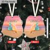 1pc/2pcs Friendship Acrylic Ornament, True Friends Nspirational Quote Beach Sunset Design, Sentimental Hanging Decor for Christmas Tree, Keepsake Gift