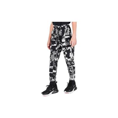 Geometric Pattern All Over Print Drawstring Casual Knit Sports Pants Kids Bottoms Black DM8070-077