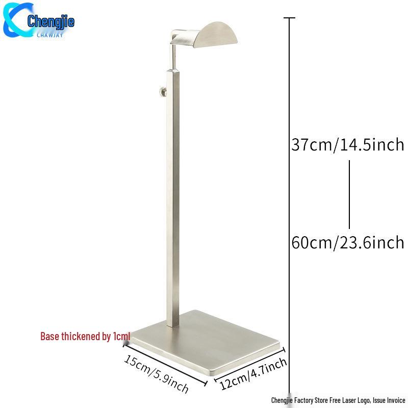 Adjustable Stainless Steel Floor-Standing Bag Display Stand for Women's Bags